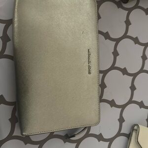 Michael Kors silver cross body bag